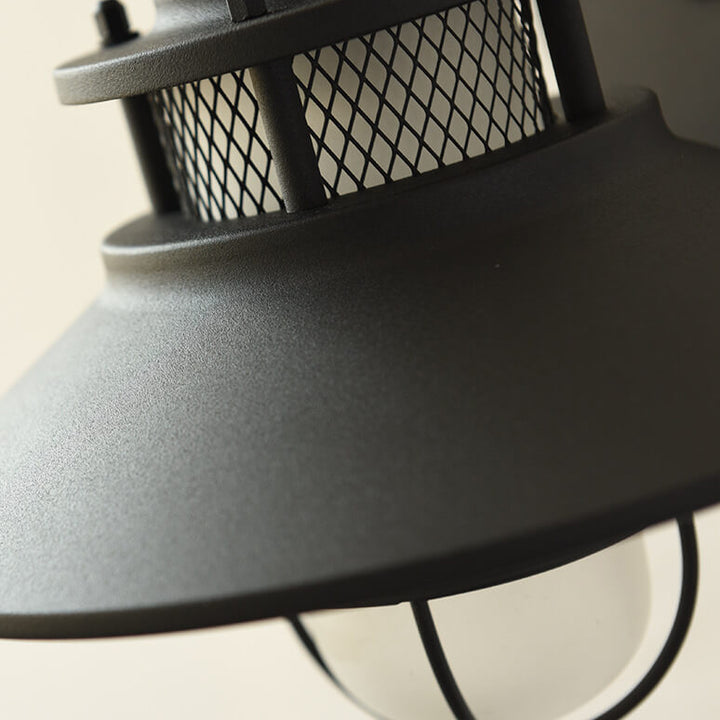 Lámpara Aplique de Pared para Exterior de 1 Luz con Cuerpo de Hierro Impermeable 
