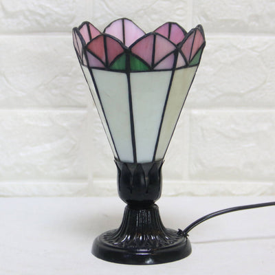 Retro Tiffany Creative Flower Design 1-Licht-Tischlampe 