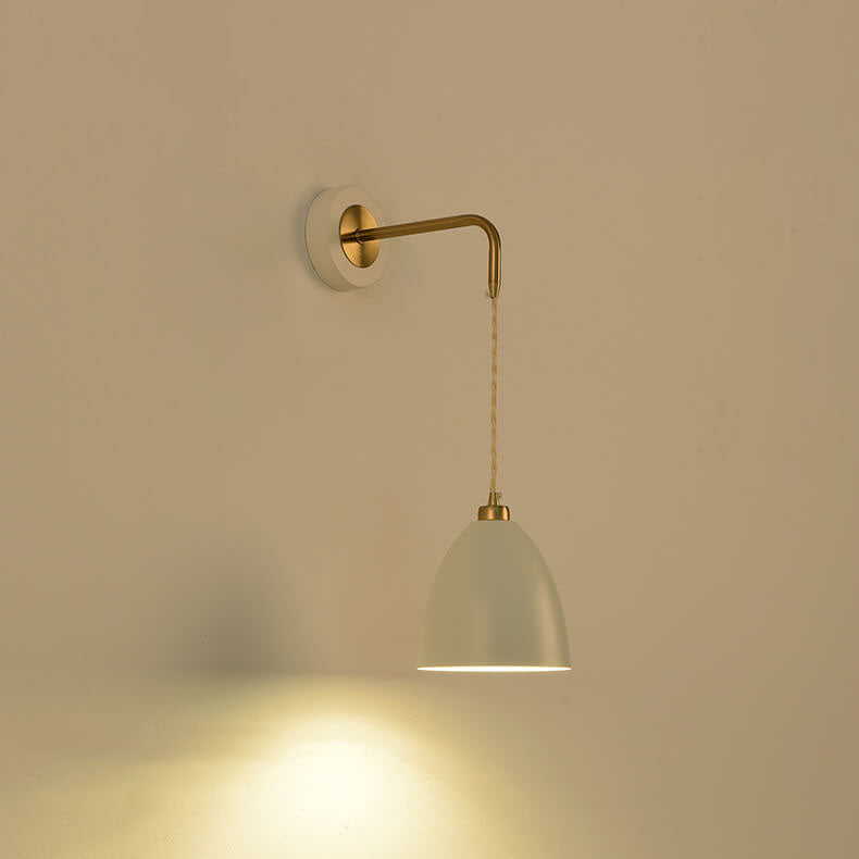 Nordischer Minimalistischer Rein Schwarz-Weiß Eisen 1-Licht Wandleuchte 