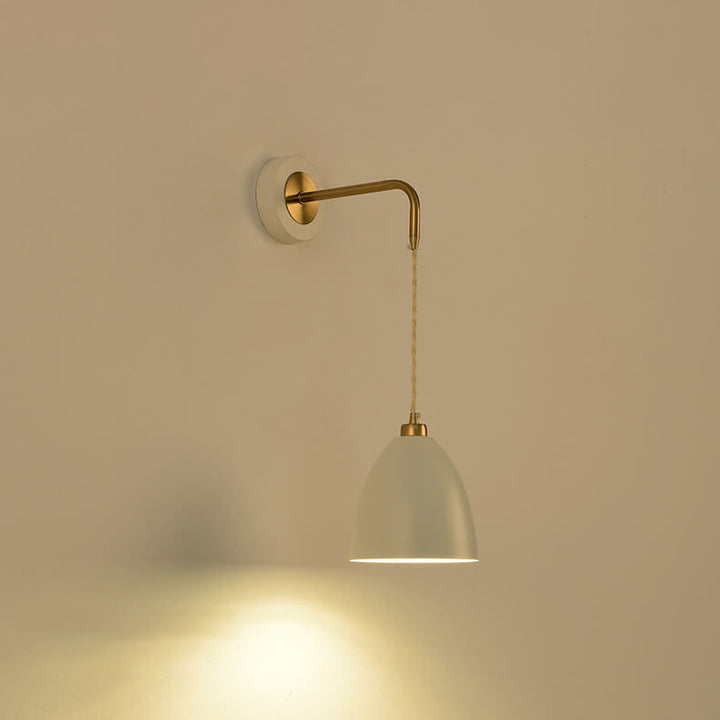 Nordischer Minimalistischer Rein Schwarz-Weiß Eisen 1-Licht Wandleuchte 