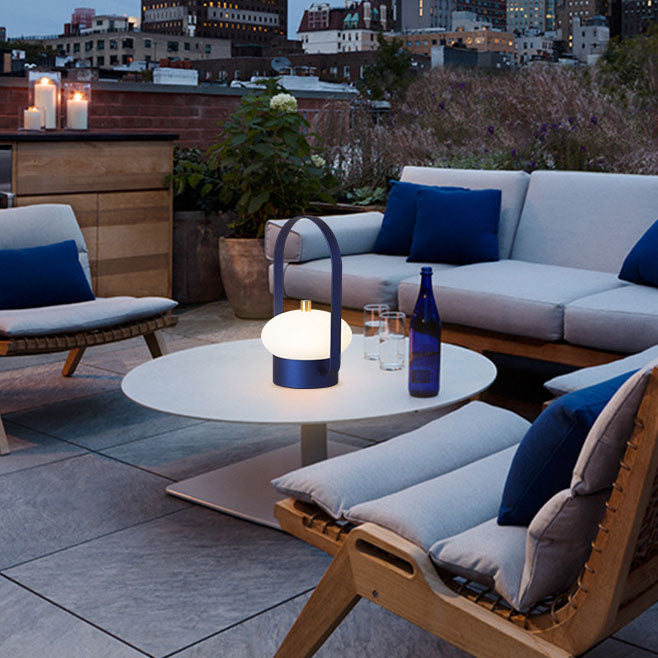 Modern Minimalist Aluminum Iron PE Portable Night Light Outdoor Rechargeable LED Table Lamp