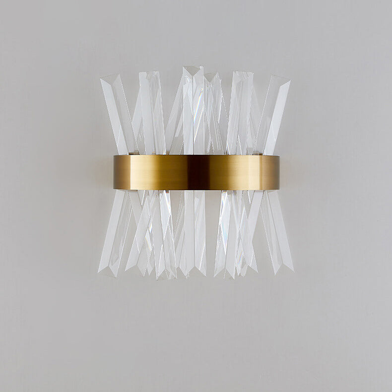 Nordic Light Luxury Creative Crystal Strip Design 2-Licht-Wandleuchte 