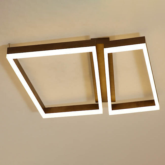Plafonnier LED de forme géométrique créative et simple 