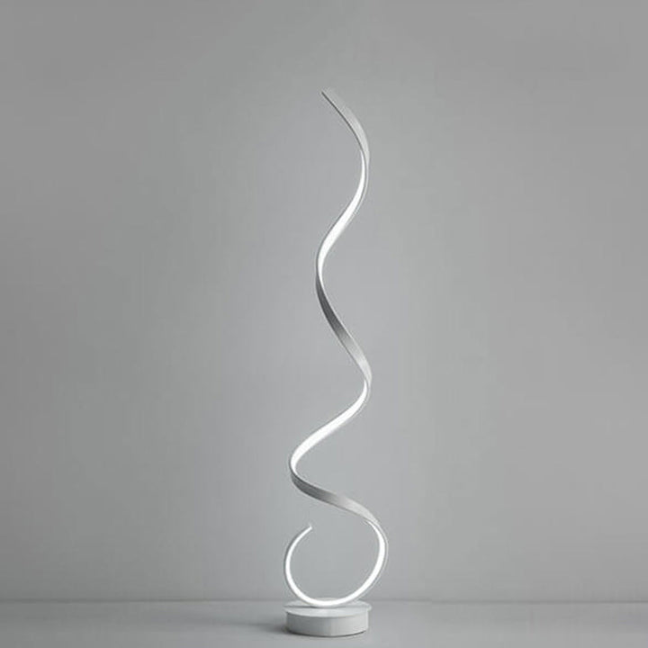 Lampe de sol moderne à LED avec ligne torsadée créative 
