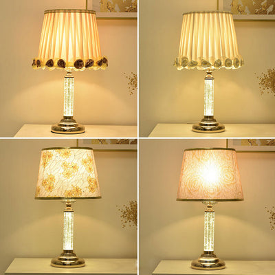 Lampe de Table 1 Lumière à Télécommande Réglable en Luminosité Cristal Européen 