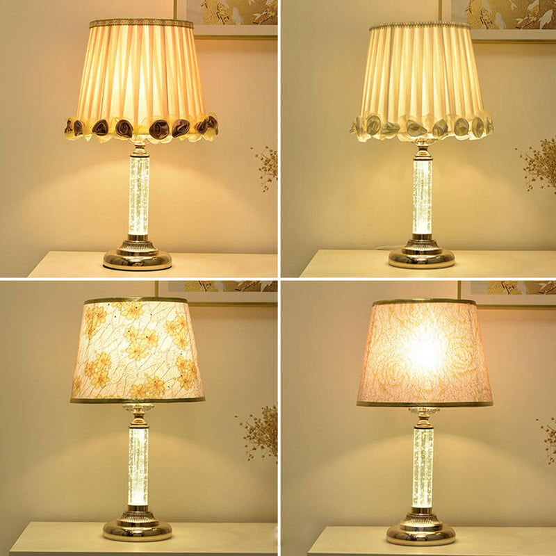 Lampe de Table 1 Lumière à Télécommande Réglable en Luminosité Cristal Européen 