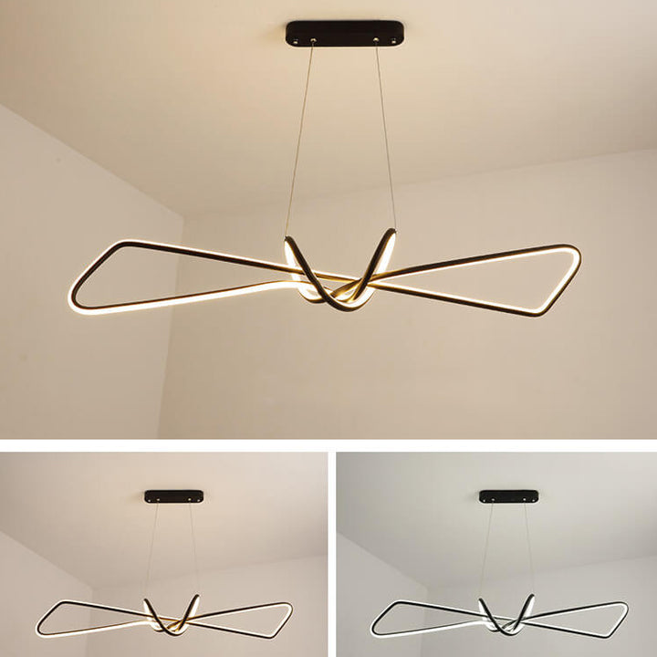 Lustre LED créatif avec design de nœud léger et luxueux 