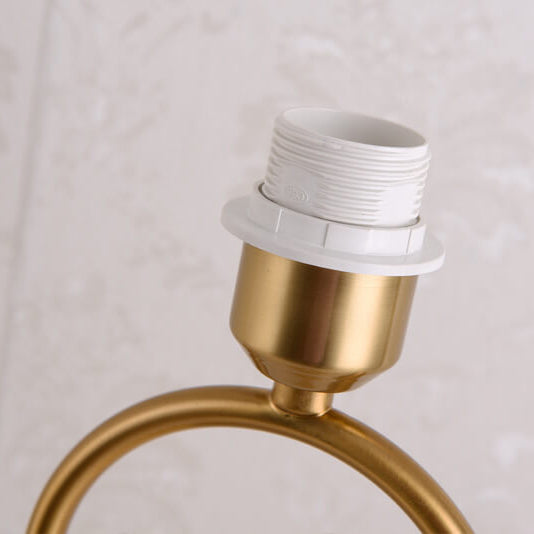 Europäische Stoff-Metallringbasis 1-Licht-Tischlampe 