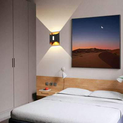 Lampe murale LED de patio étanche moderne en aluminium avec lentille 