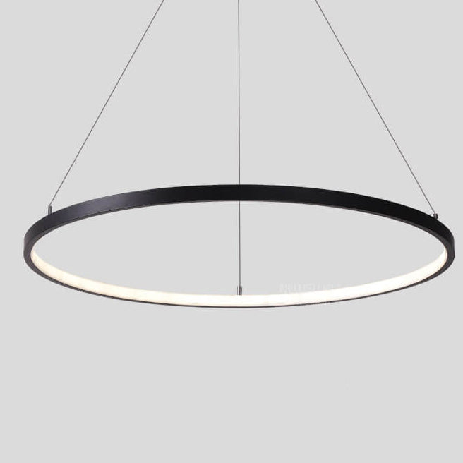 Nordic Minimalist Art Circle Alloy LED Chandelier