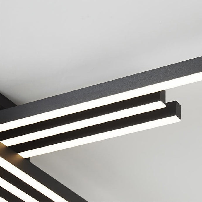 Industrielle LED-Einbauleuchte mit kreativer geometrischer Linie aus Aluminium 
