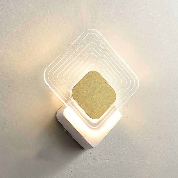 Moderne Leichte Luxus Gold Geometrische Acryl LED Wandleuchte 