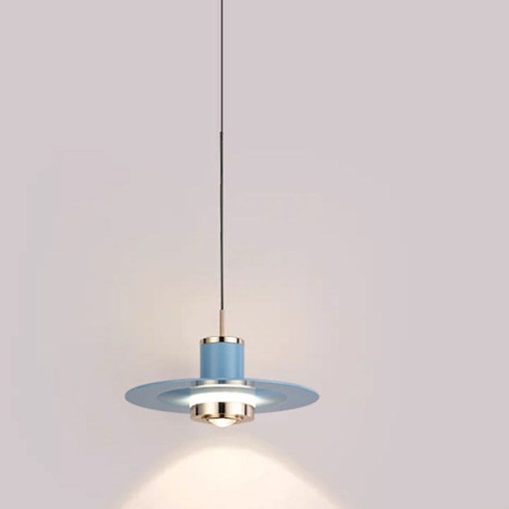 Moderne minimalistische Zylinder fliegende Untertasse Hardware LED Pendelleuchte für Wohnzimmer 