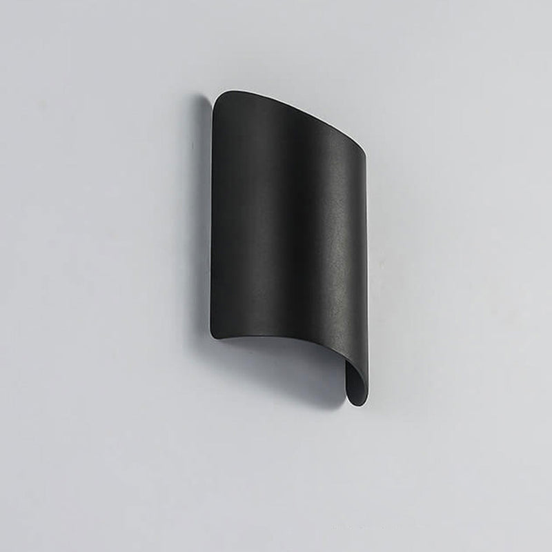 Modern Minimalist Rolled Edge Column LED Wall Sconce Lamp