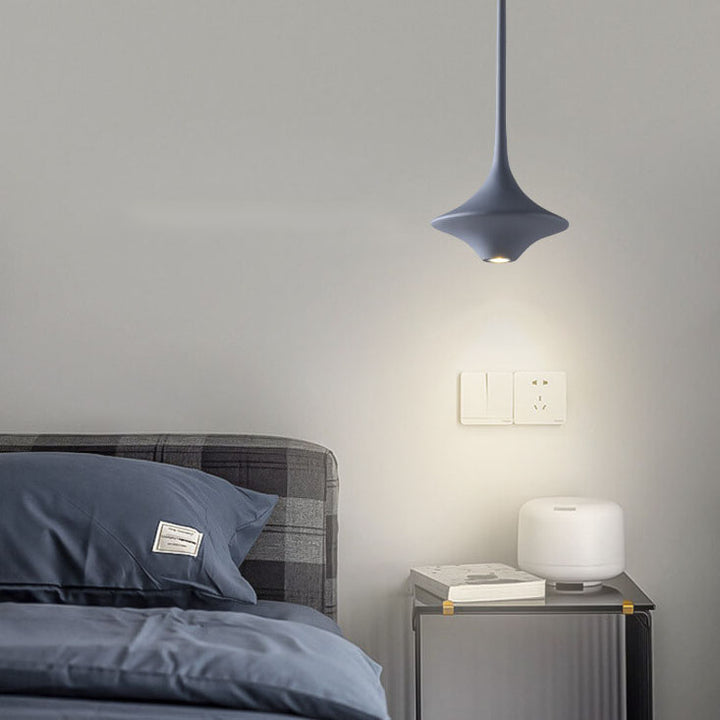 Lampe suspendue LED en résine, matériel minimaliste moderne de couleur unie 