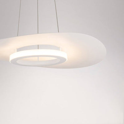 Moderne, minimalistische LED-Pendelleuchte aus Aluminium in Hutform 