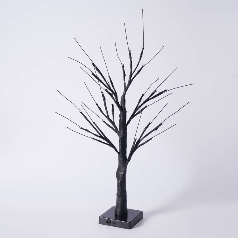 Halloween Tree Light Pumpkin Bats Simulation Tree Light USB Battery Decoration Table Lamp