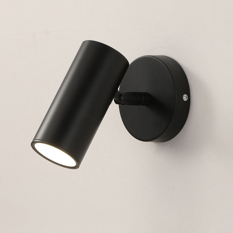 Modern Simplicity Plated Cylindrical Spotlight 1-Light Reading Wall Sconce Lamp