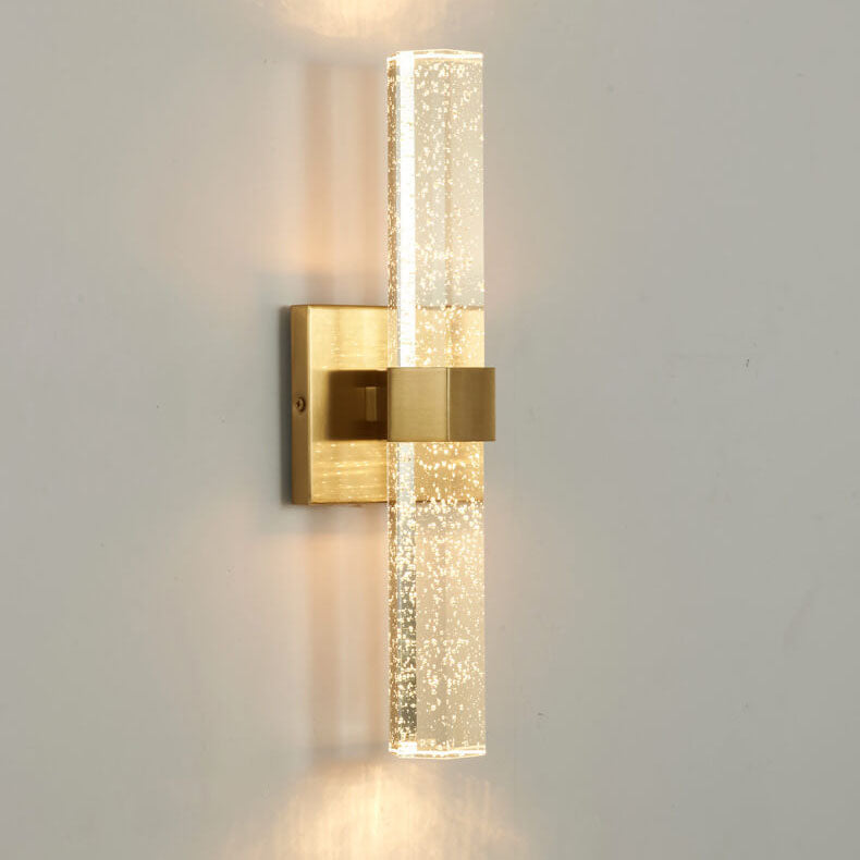 Contemporary Luxury Cylinder Aluminum Crystal LED Wall Sconce Lamp For Living Room