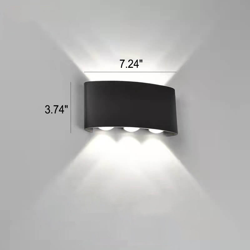 Modern Outdoor Arc Up and Down Spotlight LED Outdoor Waterproof Wall Sconce Lamp