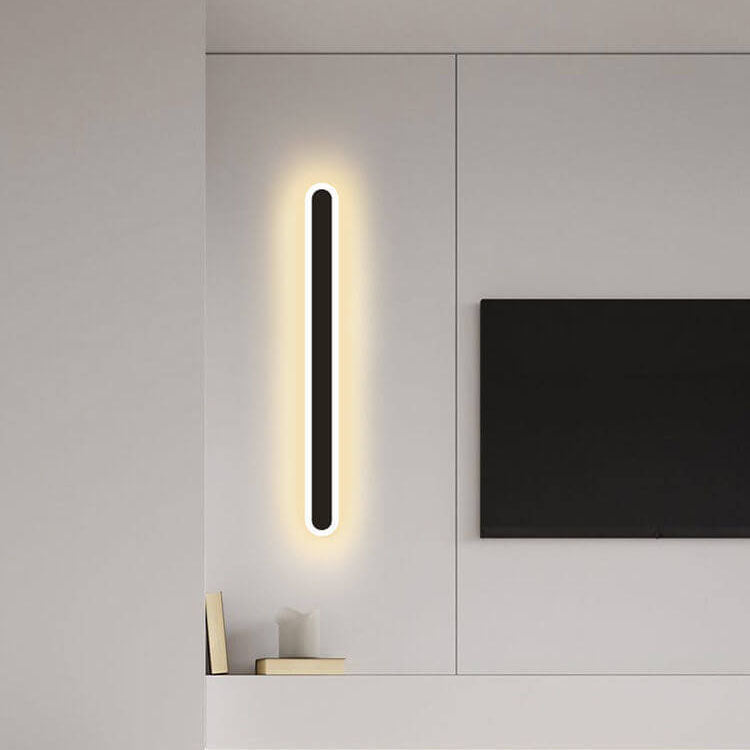 Modern Minimalist Long Bar Iron Acrylic LED Wall Sconce Lamp