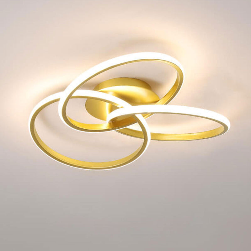 Nordic Light Luxus Ring Gestaffeltes Überlappungsdesign LED-Deckenleuchte 