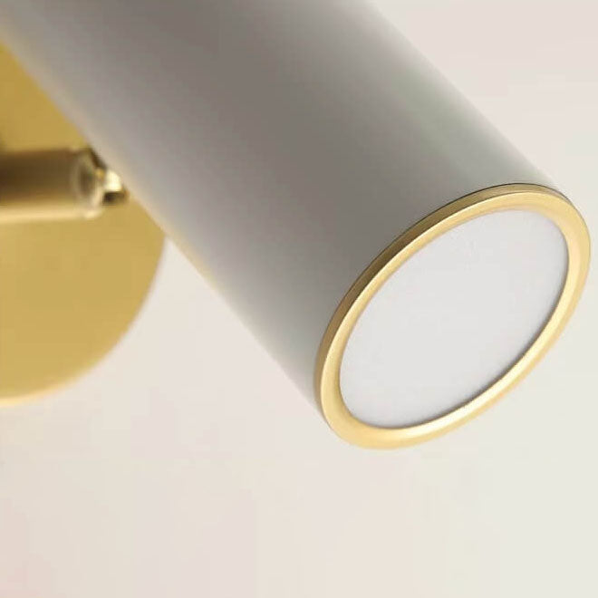 Modern Simplicity Plated Cylindrical Spotlight 1-Light Reading Wall Sconce Lamp
