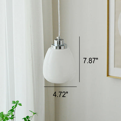 Nordic White Glass Magic Bean Circle Ring 1/3/5/8 Light Chandelier