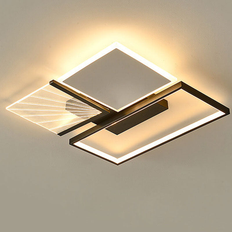 Modern Minimalist Creative Geometric Splicing Design LED Flush Mount Light