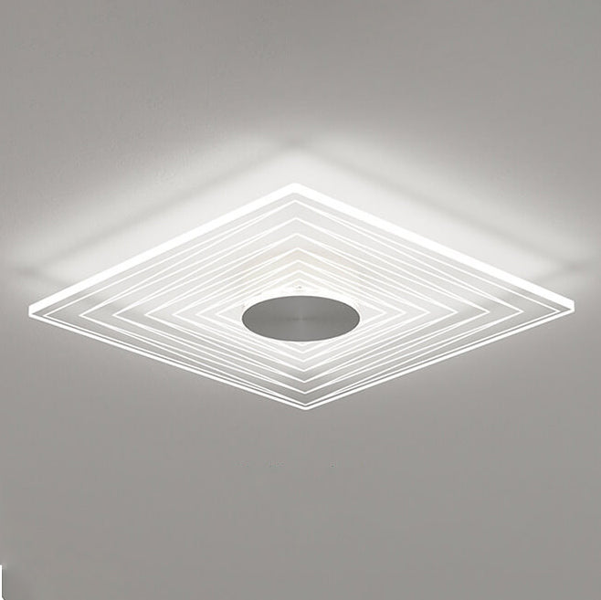 Minimalistischer runder quadratischer LED-Deckenleuchte aus Acryl 
