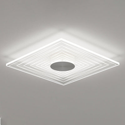 Minimalist Acrylic Round Square LED Flush Mount Ceiling Light