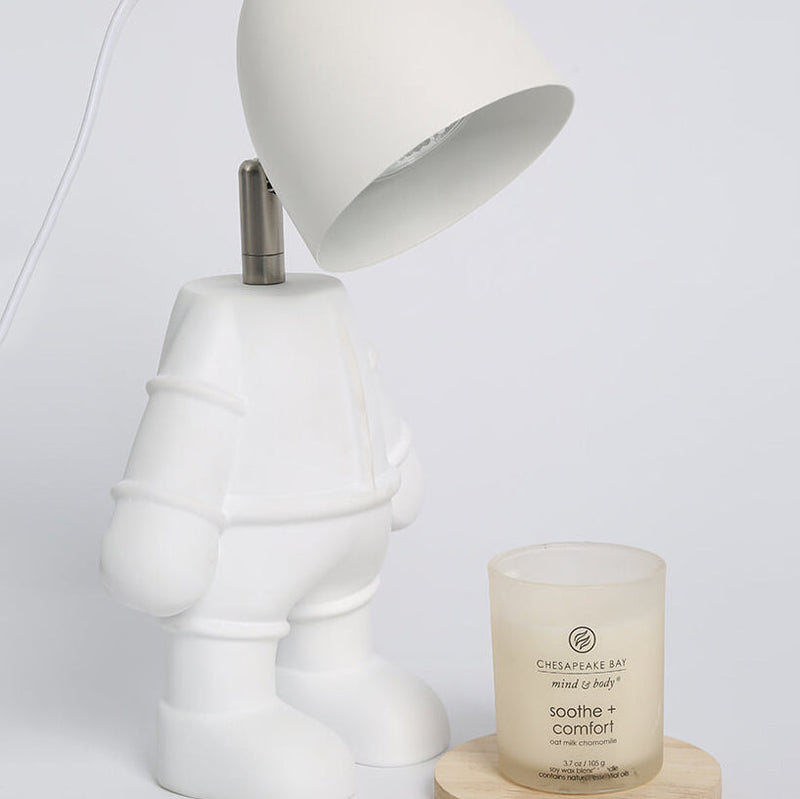 Lampe de table en cire fondante avec design créatif en LED blanc 
