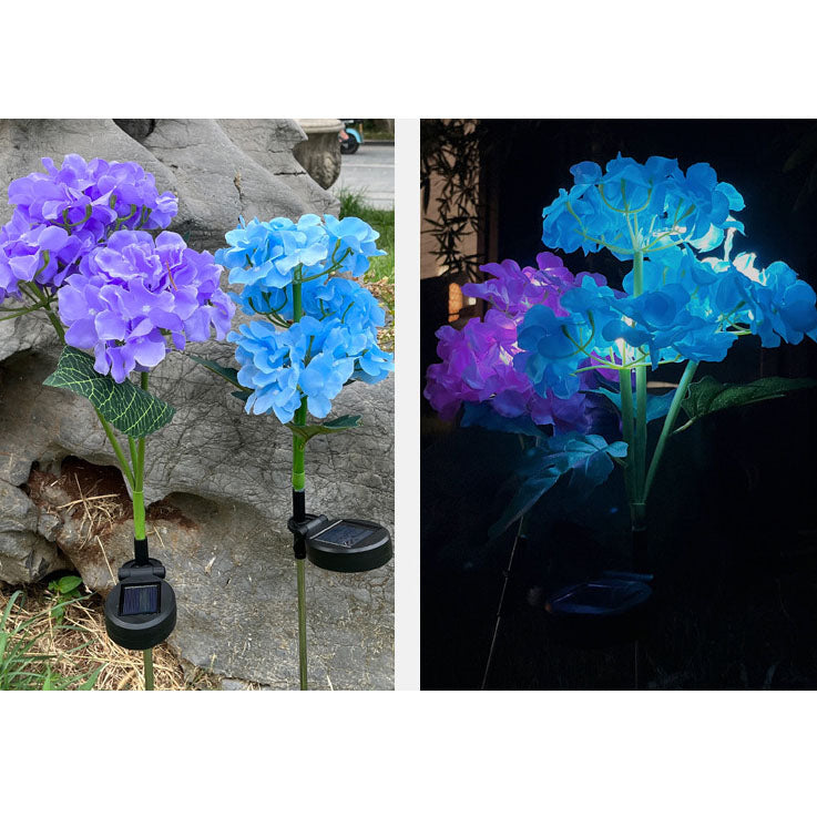 Moderne Hydrangea-Kugel-Solar-Rasen-LED-Garten-Boden-Einsatz-Landschaftslicht im Freien 