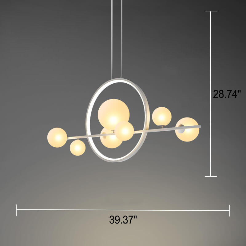 Moderner langer Bubble Magic Bean Island Light 7/10-Kronleuchter aus Glas 