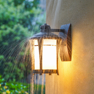 Europäische industrielle schmiedeeiserne wasserdichte 1-Licht-Wandleuchte für den Außenbereich 