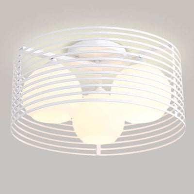 Nordic Creative Iron Round 3-Light Flush Mount Ceiling Light