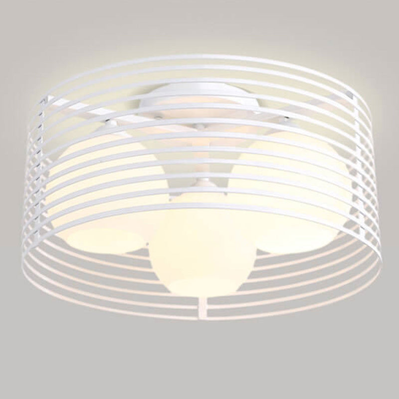 Nordic Creative Iron Round 3-Light Flush Mount Ceiling Light