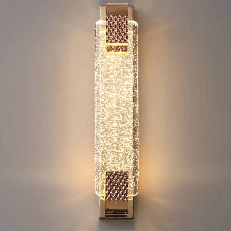 European Light Luxury Rectangular Bubble Crystal LED-Wandleuchte 