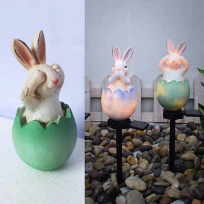 Solar Creative Rabbit Ground Plug Outdoor Garden Waterproof Decorative Landscape Light