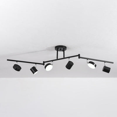 Modern Creative Rotating Track Spotlight LED Semi-Flush Mount Ceiling Light