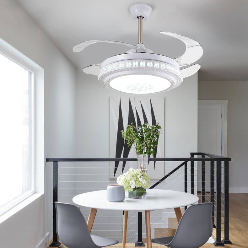 Modern Minimalist Star Piano Design LED Downrod Ceiling Fan Light