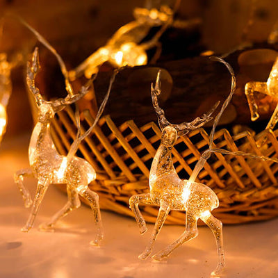 Christmas Decor Elk LED Decoration Battery String Lights