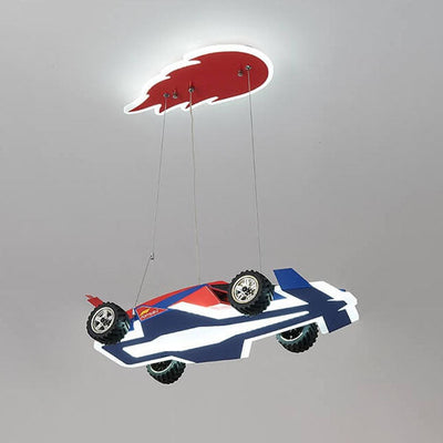 Modern Children's Racing Iron Acrylic LED Pendant Light