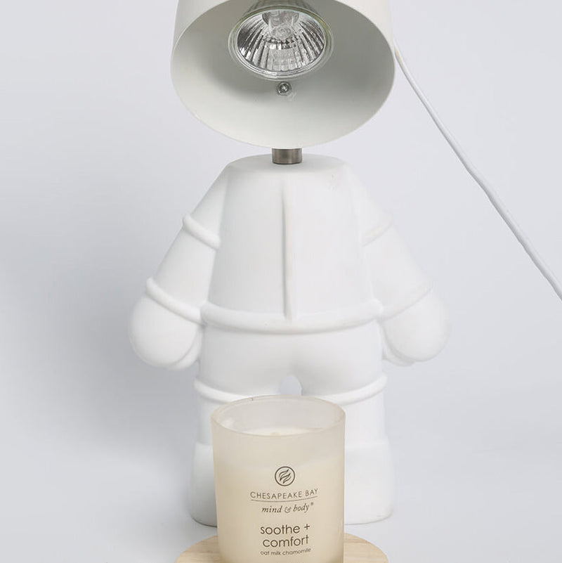 Lampe de table en cire fondante avec design créatif en LED blanc 