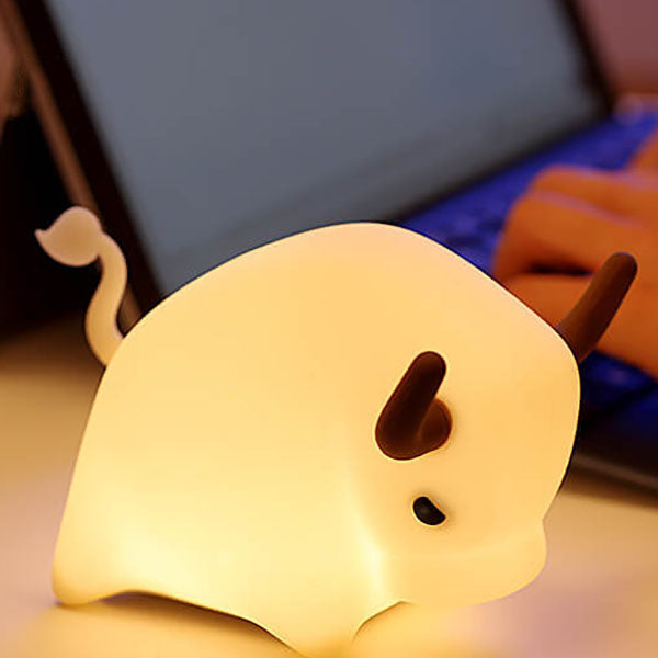 Lampe de table Creative Silicone Bulls LED USB Soft Light Night Light 