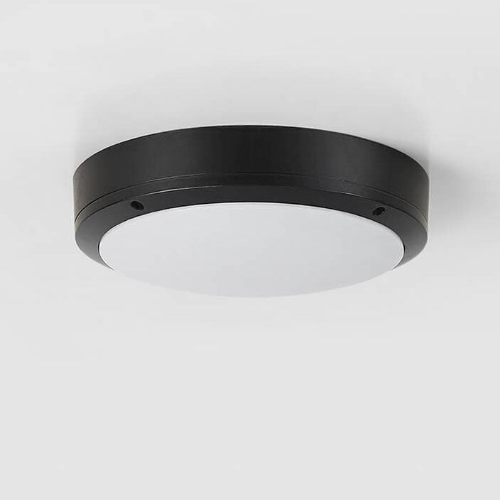 Moderne minimalistische runde LED-Deckenleuchte aus Aluminium und PC, wasserdicht, für den Außenbereich und die Terrasse 