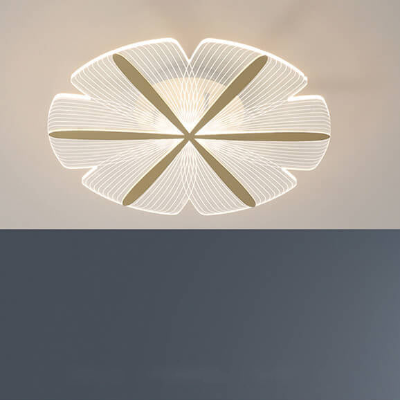 Modern Creative Clear Acrylic Round Flower LED Flush Mount Ceiling Light