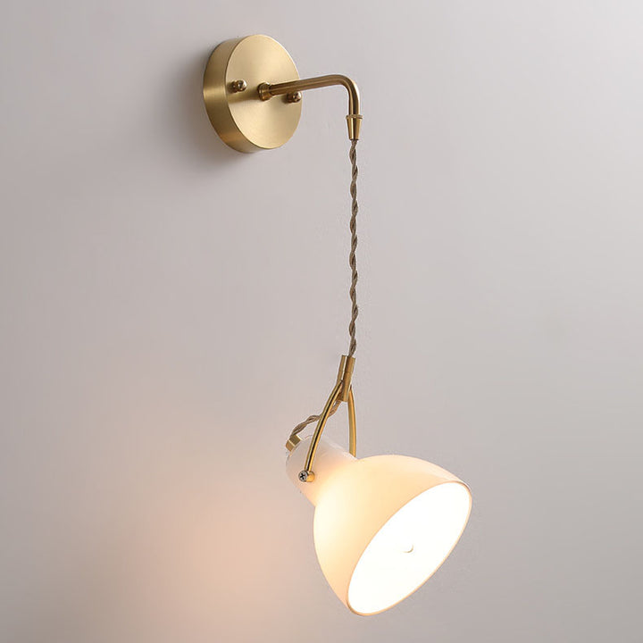 Europäische minimalistische 1-flammige Wandleuchte aus Messingglas 