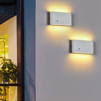 Human Body Induction Rechargeable Magnetic LED Outdoor Wall Sconce Lamp