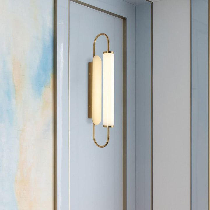 Lámpara Aplique de Pared LED de Brazo Curvado Columna de Lujo Ligero Moderno 